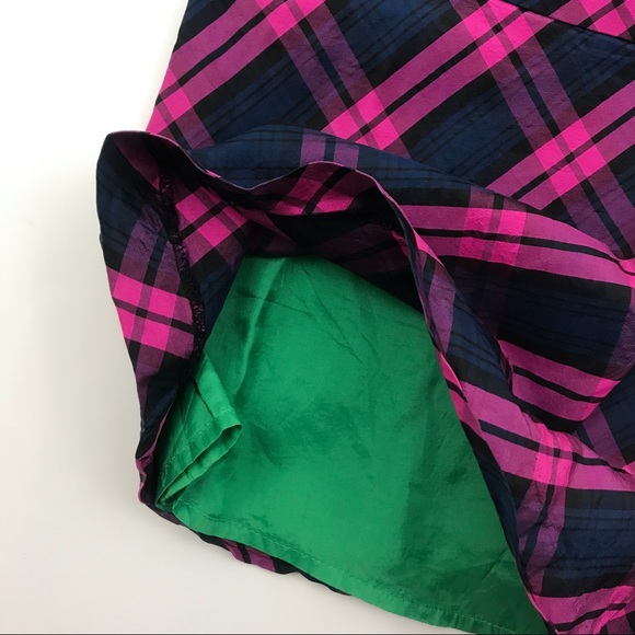 Vineyard Vines Holiday Tartan Plaid Silk Dress - Picture 5 of 7